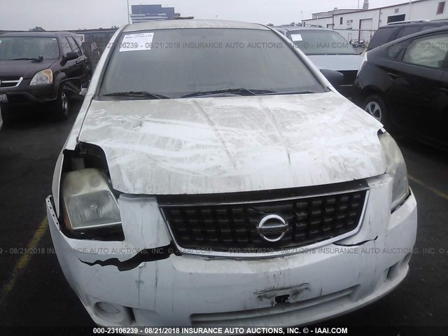 3N1AB61E69L636744 - 2009 NISSAN SENTRA 2.0/2.0S/2.0SL WHITE photo 6