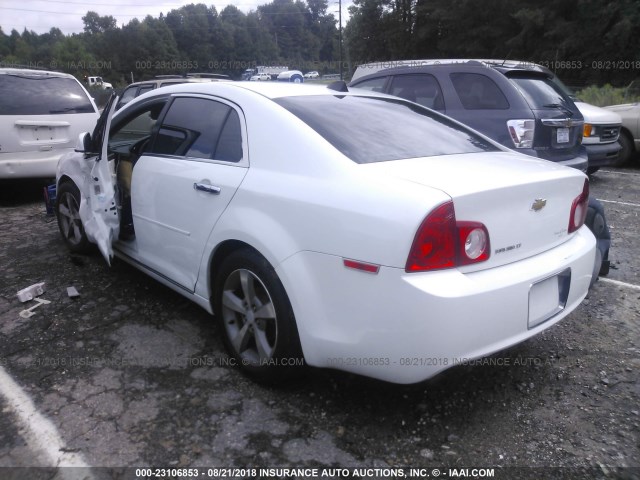 1G1ZC5EU3CF333519 - 2012 CHEVROLET MALIBU 1LT WHITE photo 3