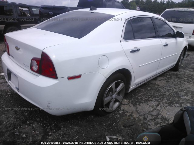 1G1ZC5EU3CF333519 - 2012 CHEVROLET MALIBU 1LT WHITE photo 4