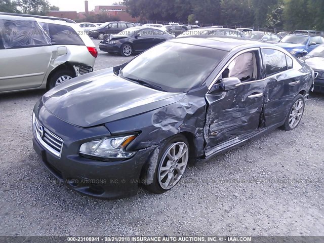 1N4AA5AP7DC804557 - 2013 NISSAN MAXIMA S/SV GRAY photo 2