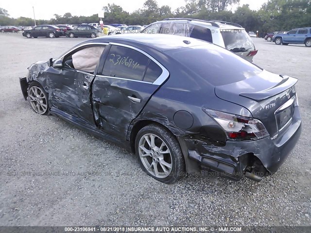 1N4AA5AP7DC804557 - 2013 NISSAN MAXIMA S/SV GRAY photo 3