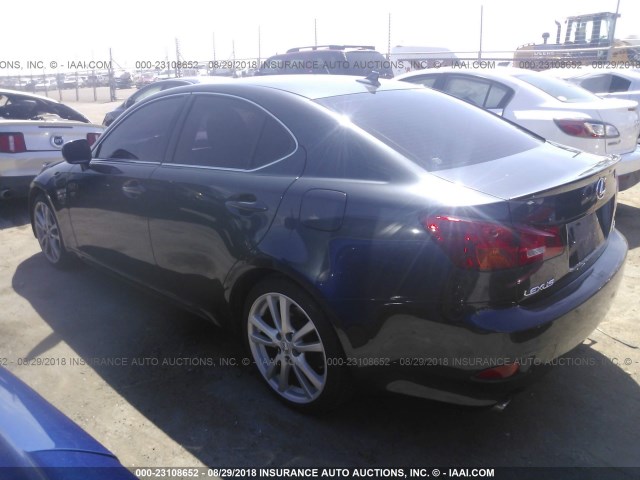 JTHBK262572046184 - 2007 LEXUS IS 250 GRAY photo 3