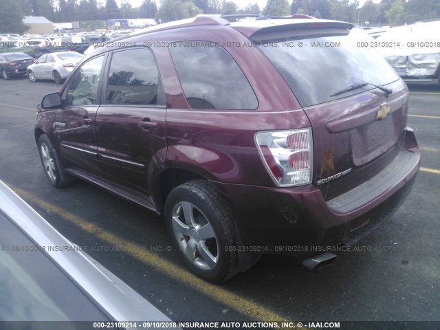 2CNDL937786342968 - 2008 CHEVROLET EQUINOX SPORT MAROON photo 3