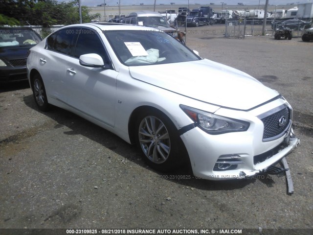 JN1BV7AP5FM346449 - 2015 INFINITI Q50 PREMIUM/SPORT WHITE photo 1