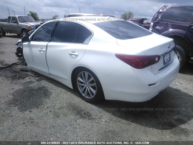 JN1BV7AP5FM346449 - 2015 INFINITI Q50 PREMIUM/SPORT WHITE photo 3