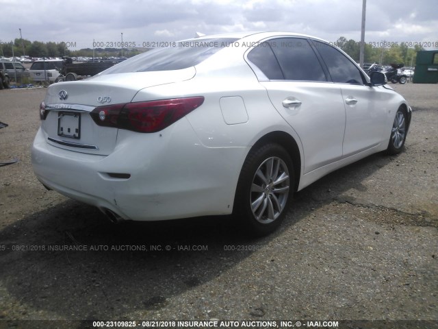 JN1BV7AP5FM346449 - 2015 INFINITI Q50 PREMIUM/SPORT WHITE photo 4