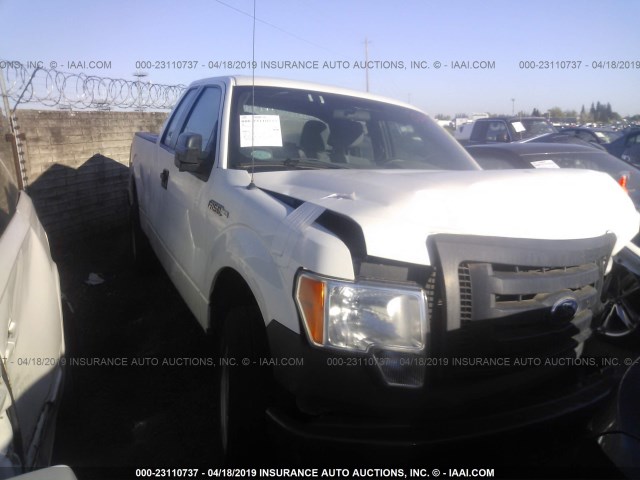 1FTEX1CM4BFB46424 - 2011 FORD F150 SUPER CAB WHITE photo 1