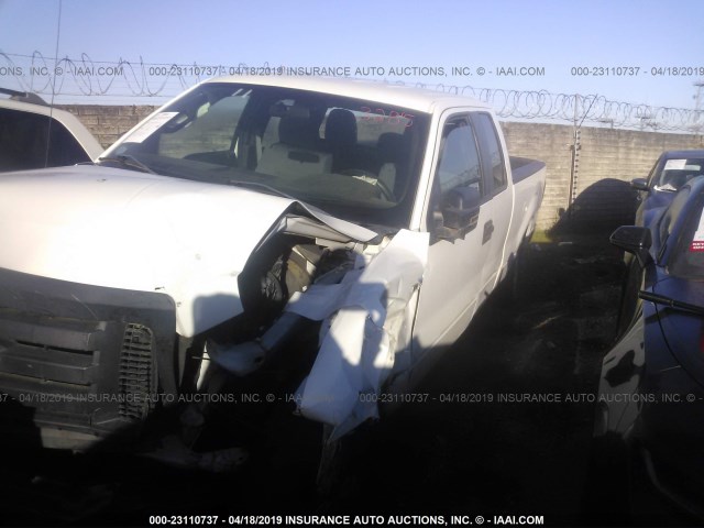 1FTEX1CM4BFB46424 - 2011 FORD F150 SUPER CAB WHITE photo 2