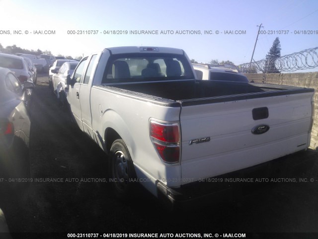 1FTEX1CM4BFB46424 - 2011 FORD F150 SUPER CAB WHITE photo 3