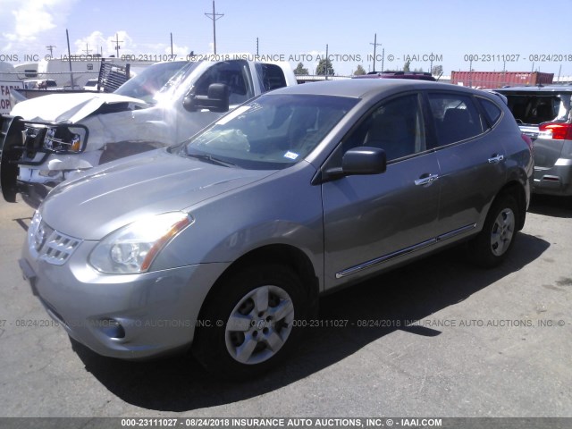 JN8AS5MT9DW551387 - 2013 NISSAN ROGUE S/SV GRAY photo 2