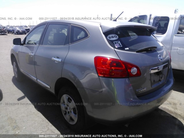 JN8AS5MT9DW551387 - 2013 NISSAN ROGUE S/SV GRAY photo 3