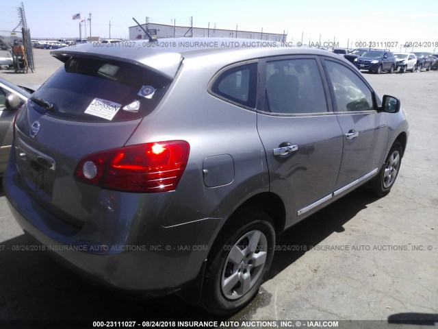 JN8AS5MT9DW551387 - 2013 NISSAN ROGUE S/SV GRAY photo 4