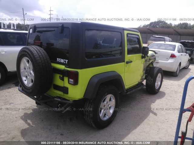 1C4AJWAG6GL339452 - 2016 JEEP WRANGLER SPORT GREEN photo 4