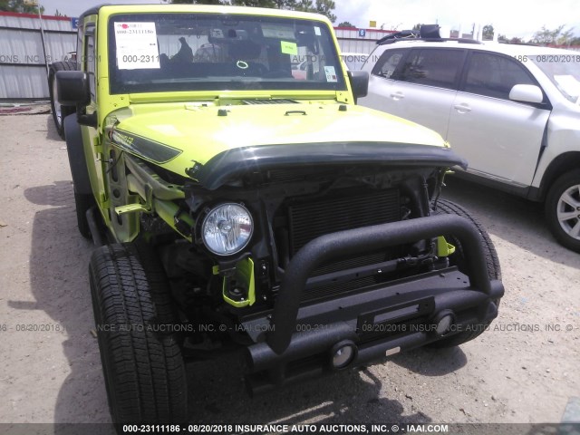 1C4AJWAG6GL339452 - 2016 JEEP WRANGLER SPORT GREEN photo 6