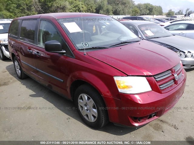 1D8HN44HX8B132647 - 2008 DODGE GRAND CARAVAN SE RED photo 1