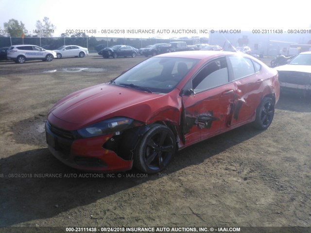 1C3CDFBB5FD242386 - 2015 DODGE DART SXT ORANGE photo 2