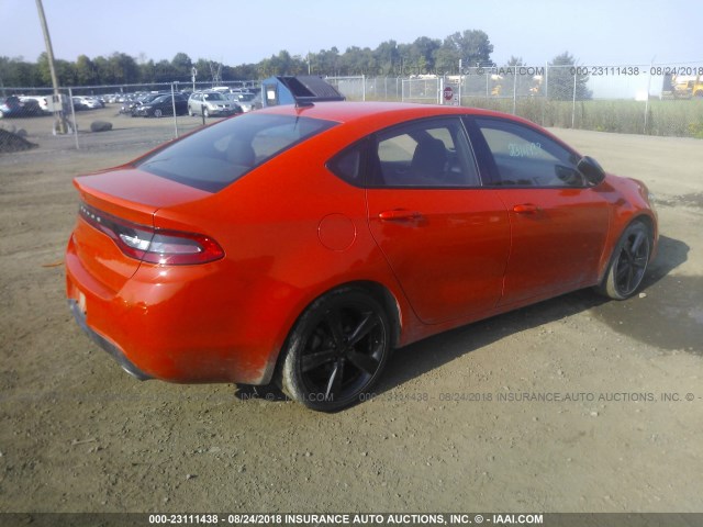 1C3CDFBB5FD242386 - 2015 DODGE DART SXT ORANGE photo 4