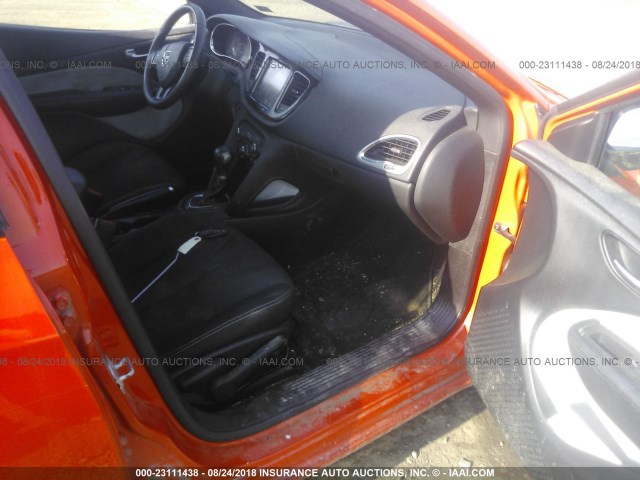 1C3CDFBB5FD242386 - 2015 DODGE DART SXT ORANGE photo 5