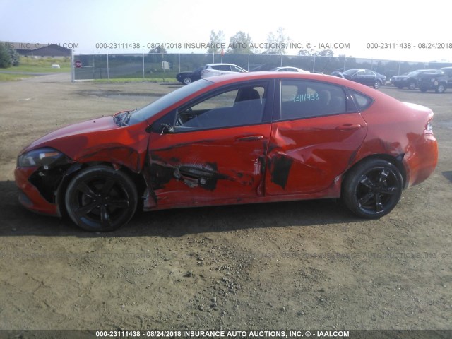 1C3CDFBB5FD242386 - 2015 DODGE DART SXT ORANGE photo 6