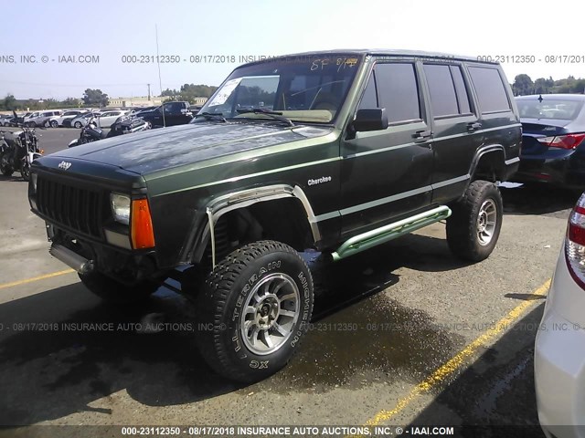 1J4FJ28S1SL579665 - 1995 JEEP CHEROKEE SE GREEN photo 2