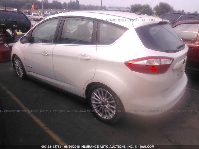 1FADP5BU0DL506688 - 2013 FORD C-MAX SEL WHITE photo 3