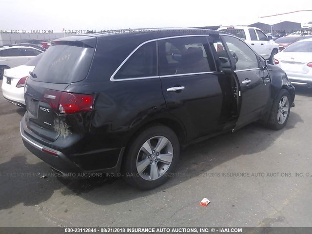 2HNYD2H35CH520030 - 2012 ACURA MDX TECHNOLOGY BLACK photo 4