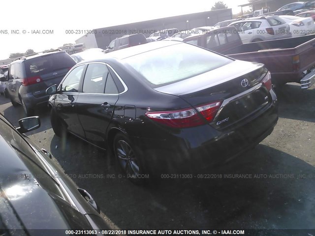 4T1BF1FK7GU177469 - 2016 TOYOTA CAMRY LE/XLE/SE/XSE BLACK photo 3