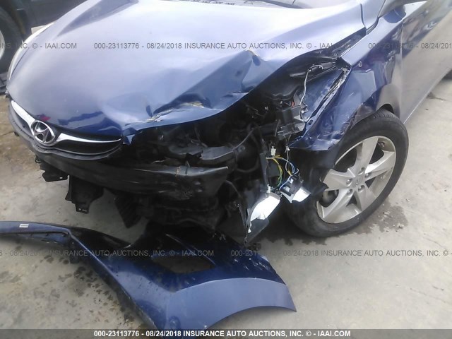 KMHDH4AE4DU488942 - 2013 HYUNDAI ELANTRA GLS/LIMITED BLUE photo 6