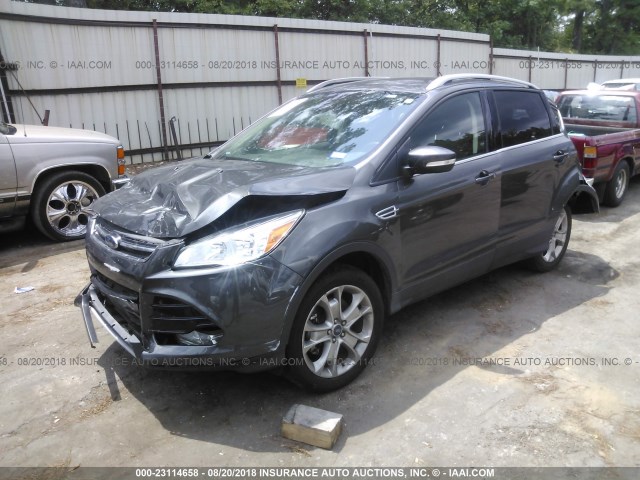 1FMCU0J92GUA09862 - 2016 FORD ESCAPE TITANIUM GRAY photo 2