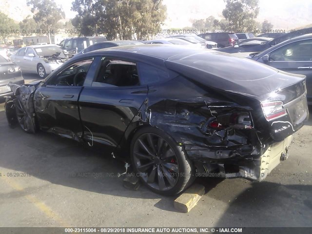 5YJSA1E47HF219400 - 2017 TESLA MODEL S Սև լուսանկար 3