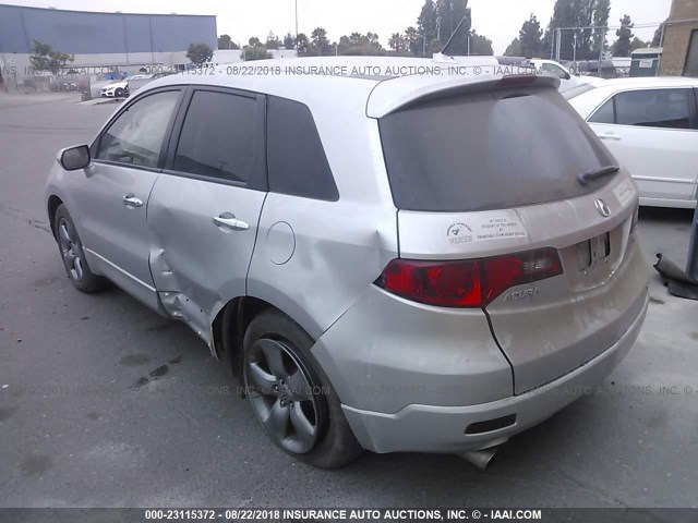 5J8TB18247A005470 - 2007 ACURA RDX SILVER photo 3