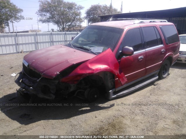 5LMEU27R11LJ12325 - 2001 LINCOLN NAVIGATOR Қызыл фото 2