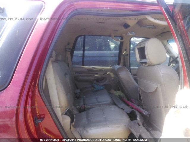 5LMEU27R11LJ12325 - 2001 LINCOLN NAVIGATOR Қызыл фото 8