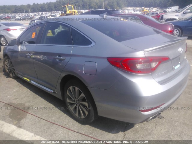 5NPE34AF7GH271187 - 2016 HYUNDAI SONATA SPORT/LIMITED SILVER photo 3