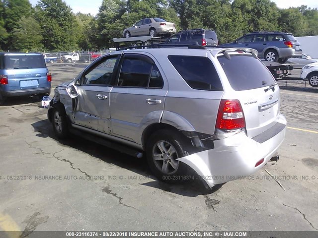 KNDJC736685782551 - 2008 KIA SORENTO EX/LX SILVER photo 3