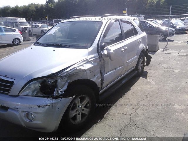 KNDJC736685782551 - 2008 KIA SORENTO EX/LX SILVER photo 6