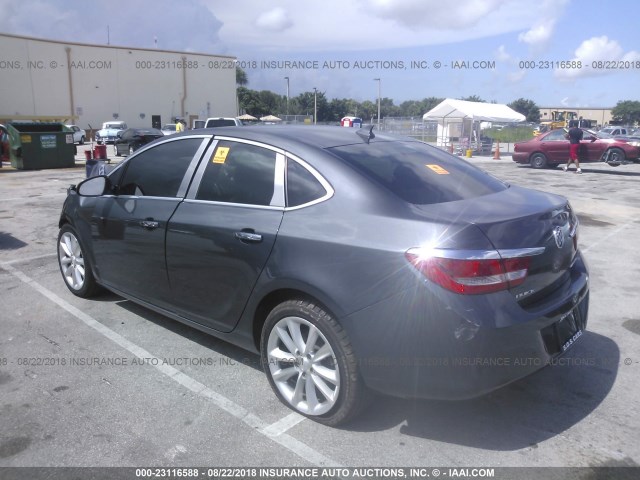 1G4PS5SK0D4162760 - 2013 BUICK VERANO GRAY photo 3