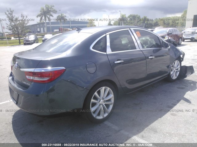 1G4PS5SK0D4162760 - 2013 BUICK VERANO GRAY photo 4