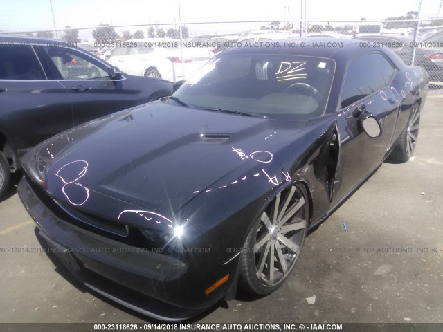 2C3CDYAG6CH290924 - 2012 DODGE CHALLENGER SXT BLACK photo 2