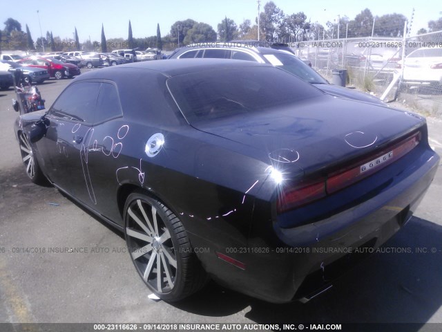 2C3CDYAG6CH290924 - 2012 DODGE CHALLENGER SXT BLACK photo 3