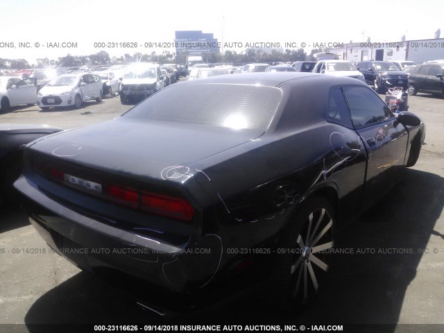 2C3CDYAG6CH290924 - 2012 DODGE CHALLENGER SXT BLACK photo 4