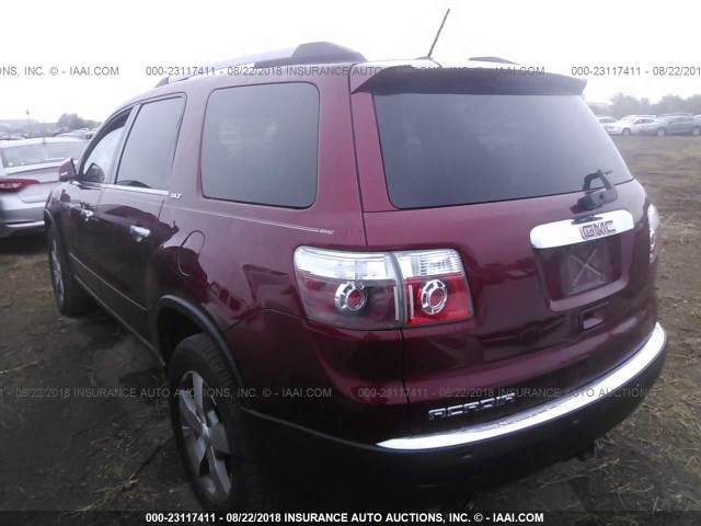 1GKLRMED8AJ167146 - 2010 GMC ACADIA SLT-1 RED photo 3