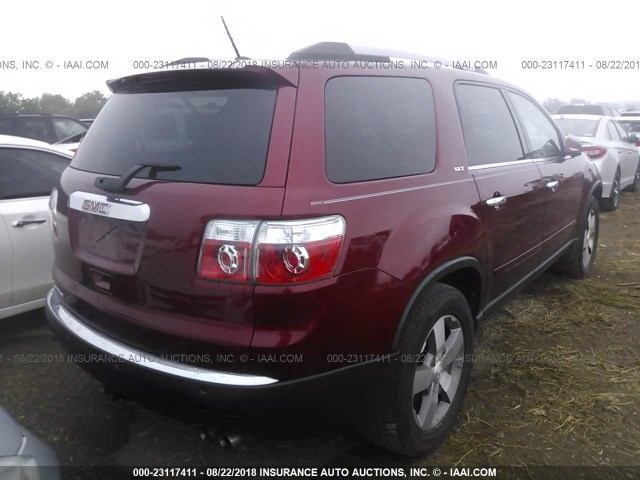 1GKLRMED8AJ167146 - 2010 GMC ACADIA SLT-1 RED photo 4