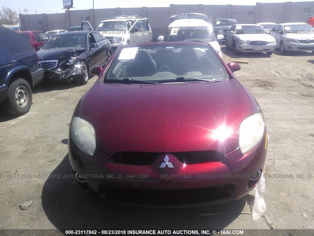 4A3AL25F07E049455 - 2007 MITSUBISHI ECLIPSE SPYDER GS RED photo 6