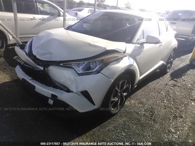 JTNKHMBX2J1010328 - 2018 TOYOTA C-HR XLE/XLE PREMIUM WHITE photo 2