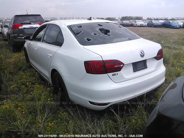 3VW567AJ3DM405726 - 2013 VOLKSWAGEN JETTA GLI WHITE photo 3