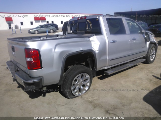 3GTU2VEC1EG108027 - 2014 GMC SIERRA K1500 SLT SILVER photo 4