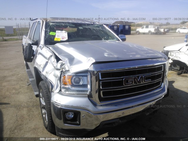 3GTU2VEC1EG108027 - 2014 GMC SIERRA K1500 SLT SILVER photo 6