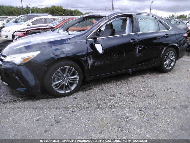 4T1BF1FK0GU264128 - 2016 TOYOTA CAMRY LE/XLE/SE/XSE BLACK photo 6