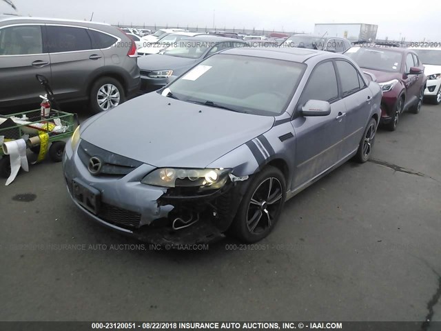 1YVHP80D065M18919 - 2006 MAZDA 6 S GRAY photo 2